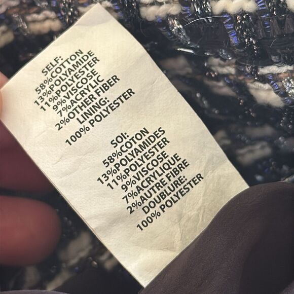 Ramy Brook Belted Tweed Mini Skirt Black Combo NWT 10 - Picture 9 of 11